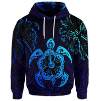 Custom Hawaiian Turtle Hibiscus Coconut Tree Polynesian Hoodie - Polynesian Pride