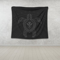 Hawaiian Turtle Kanaka Polynesian Tapestry - Gray - AH - Polynesian Pride