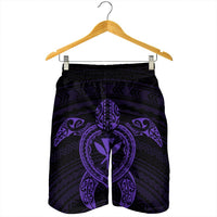 Hawaiian Turtle Kanaka Polynesian Men's Shorts - Purple - AH - Polynesian Pride