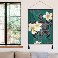 Hawaiian Turtle Plumeria Polynesian Hanging Poster Mint - AH - Polynesian Pride