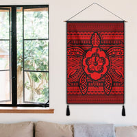 Hawaiian Turtle Polynesian Tribal Hanging Poster Red AH - Polynesian Pride