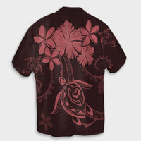 Hawaiian Turtles Hibiscus Plumeria Polynesian Hawaiian Shirt - Pink - AH - Polynesian Pride