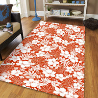 Hibiscus Flower Pattern Area Rug - AH - Polynesian Pride
