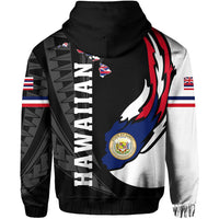 Hawaii Polynesian Coat of Arms Hoodie Zip Ball Style Ver 2.0 - Polynesian Pride