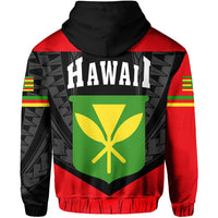 Hawaii Polynesian Kanaka Map Hoodie Zip Ball Style - Polynesian Pride