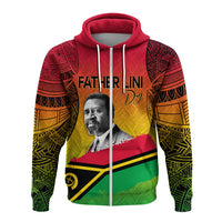 Vanuatu Father Lini Quote Hoodie Flag Style Black LT7 Zip Hoodie Art - Polynesian Pride