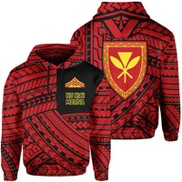 Polynesian Protect Mauna Kea Kanaka Maoli Hawaii Hoodie Quarter Style Unisex Red - Polynesian Pride