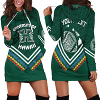 Personalised Hawaii Rainbow Warriors Hoodie Dress Simple Style LT7 Deep Green - Polynesian Pride