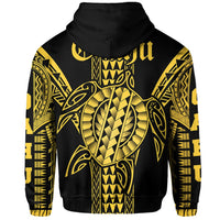 Oahu Island Polynesian Hoodie Zip Comely Style - Polynesian Pride