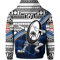 Fiji Rugby Hoodie Tapa Cloth Dab Trend Style - Polynesian Pride