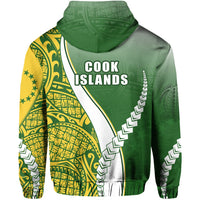 Cook Islands Rugby Zip Hoodie Confident Polynesian - Polynesian Pride