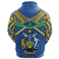 Solomon Islands Hoodie Simple Coat of Arms Rugby - Polynesian Pride