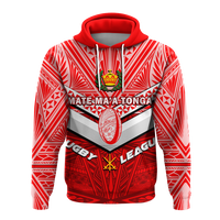 Custom Tonga Rugby Mate Maa Tonga Tapa Pattern Hoodie LT2 - Polynesian Pride