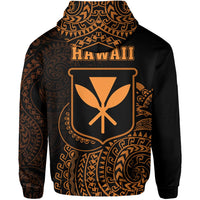 Polynesian Warrior Helmet Kanaka Maoli Hawaii Zip Hoodie - Polynesian Pride