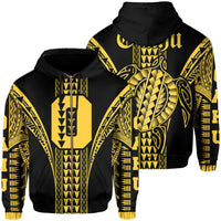 Oahu Island Polynesian Hoodie Zip Comely Style Unisex Yellow - Polynesian Pride