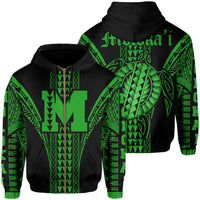 Molokai Island Polynesian Hoodie Zip Comely Style Unisex Green - Polynesian Pride
