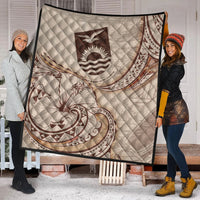 Kiribati Premium Quilt - Hibiscus Flowers Vintage Style - Polynesian Pride