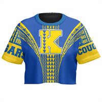 Hawaii - Kaiser High All - over Print Crop Top T-shirt AH - Polynesian Pride