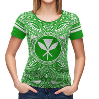 Kanaka Maoli All T Shirt Kanaka Maoli Coat Of Arms Polynesian Flag Color - Polynesian Pride