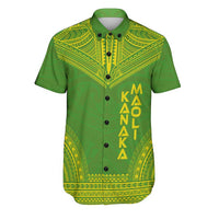 Kanaka Maoli Polynesian Chief Shirt - Flag Version Men Green - Polynesian Pride