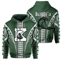 Hawaii Hoodie Kapaa High Pullover Hoodie Unisex Green - Polynesian Pride