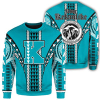 Hawaii - King Kekaulike High Sweatshirt - AH Unisex Turquoise - Polynesian Pride