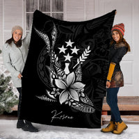 Kosrae State Premium Blanket - Fish With Plumeria Flowers Style - Polynesian Pride