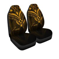 Kosrae State Car Seat Cover - Gold Color Cross Style - Polynesian Pride