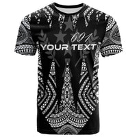 Kosrae Custom Personalized T Shirt Micronesian Teeth Shark Style White Unisex Black - Polynesian Pride