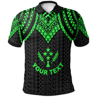 Kosrae Custom Polo Shirt Polynesian Armor Style Green Unisex Green - Polynesian Pride