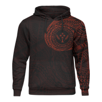 Micronesia All Over Print Hoodie Kosrae In My Heart Red Unisex Black - Polynesian Pride