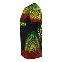 Kosrae All Over T Shirt Kosrae Flag Polynesian Tattoo Reggae - Polynesian Pride