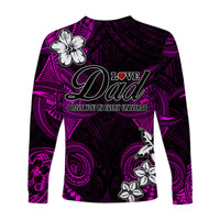 (Custom Personalised) Polynesian Fathers Day Long Sleeve Shirt I Love You In Every Universe - Pink LT8 - Polynesian Pride