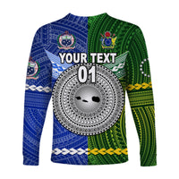 (Custom Personalised) Samoa And Cook Islands Long Sleeve Shirt Together LT8 - Polynesian Pride