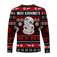 New Zealand Hei Tiki Christmas Long Sleeve Shirt Maori Meri Kirihimete LT13 - Polynesian Pride