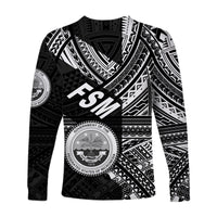 Federated States of Micronesia Long Sleeve Shirts FSM Original Style - Black LT8 - Polynesian Pride