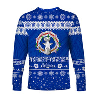 Northern Mariana Islands Christmas Long Sleeve Shirt Simple Style LT8 - Polynesian Pride