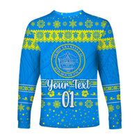 (Custom Personalised) Palau Christmas Long Sleeve Shirt Simple Style LT8 - Polynesian Pride