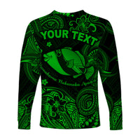 (Custom Personalised) Hawaii State Fish: Humuhumu Nukunuku Apua'a Polynesian Long Sleeve Shirt Unique Style - Green LT8 - Polynesian Pride