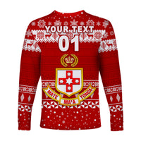 (Custom Personalised) Kolisi Tonga College Christmas Long Sleeve Shirt Simple Style LT8 - Polynesian Pride