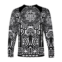 Marquesas Islands Long Sleeve Shirt Marquesan Tattoo Unique Style - Black LT8 - Polynesian Pride