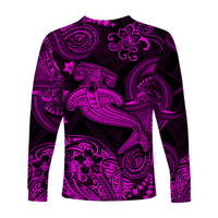 Hawaii Hammer Shark Polynesian Long Sleeve Shirt Unique Style - Pink LT8 - Polynesian Pride
