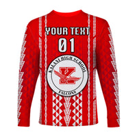 (Custom Personalised) Hawaii Kalani High School Long Sleeve Shirts Falcons Simple Style LT8 - Polynesian Pride