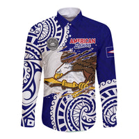 (Custom Personalised) American Samoa Independence Day Long Sleeve Button Shirt Polynesian Special Version LT14 - Polynesian Pride