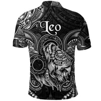 Leo Zodiac Polynesian Polo Shirt Unique Style Black LT8 - Polynesian Pride