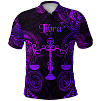 Libra Zodiac Polynesian Polo Shirt Unique Style Purple LT8 - Polynesian Pride