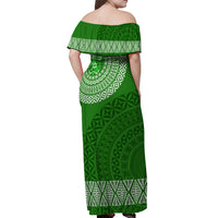 Liahona High School Tonga Off Shoulder Long Dress Kupesi Style - Ver03 LT7 - Polynesian Pride