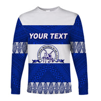 (Custom Personalised) Tupou College Toloa Long Sleeve Shirt Version Special LT13 Unisex Blue - Polynesian Pride