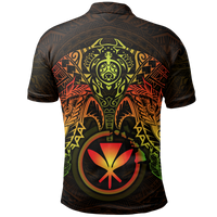 Hawaii Polo Shirt Reggae Kanaka Maoli Turtle Manta Ray - Polynesian Pride