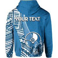 Custom Yap of Micronesia Hoodie Vibe Style LT6 Zip Hoodie Blue - Polynesian Pride
